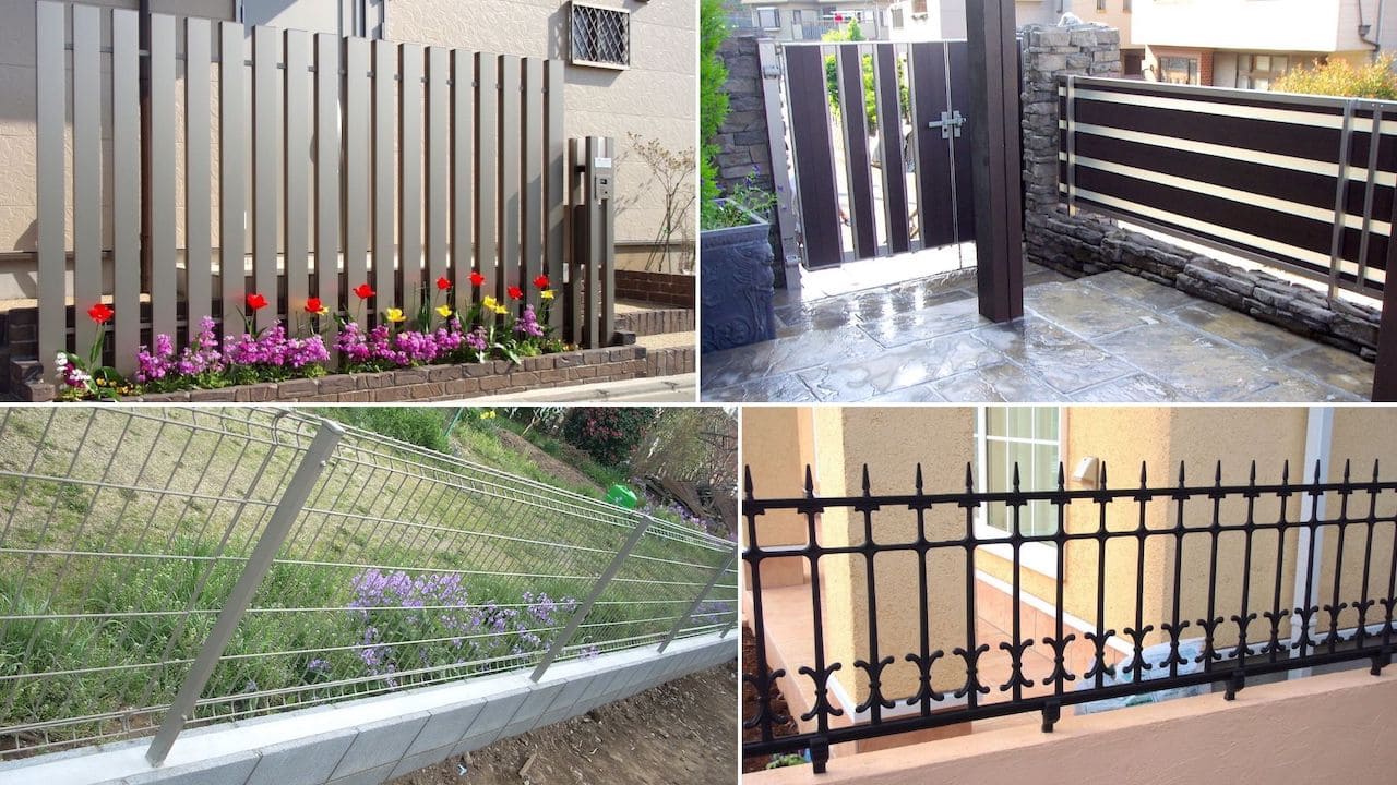 フェンスの施工例をまとめた画像