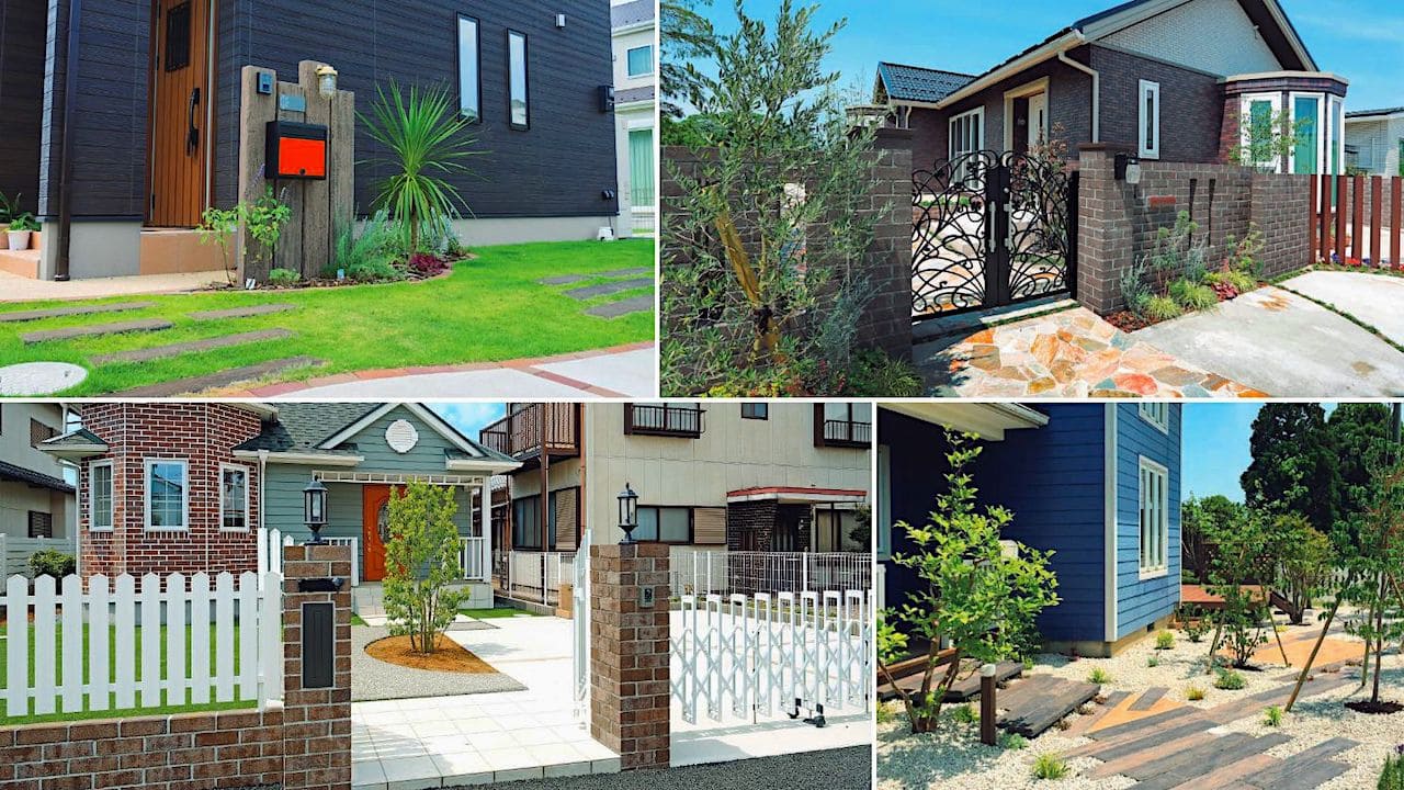 北欧エクステリアの施工例をまとめた画像