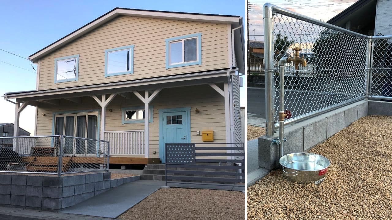 アメリカンな外水道×立水栓もあり