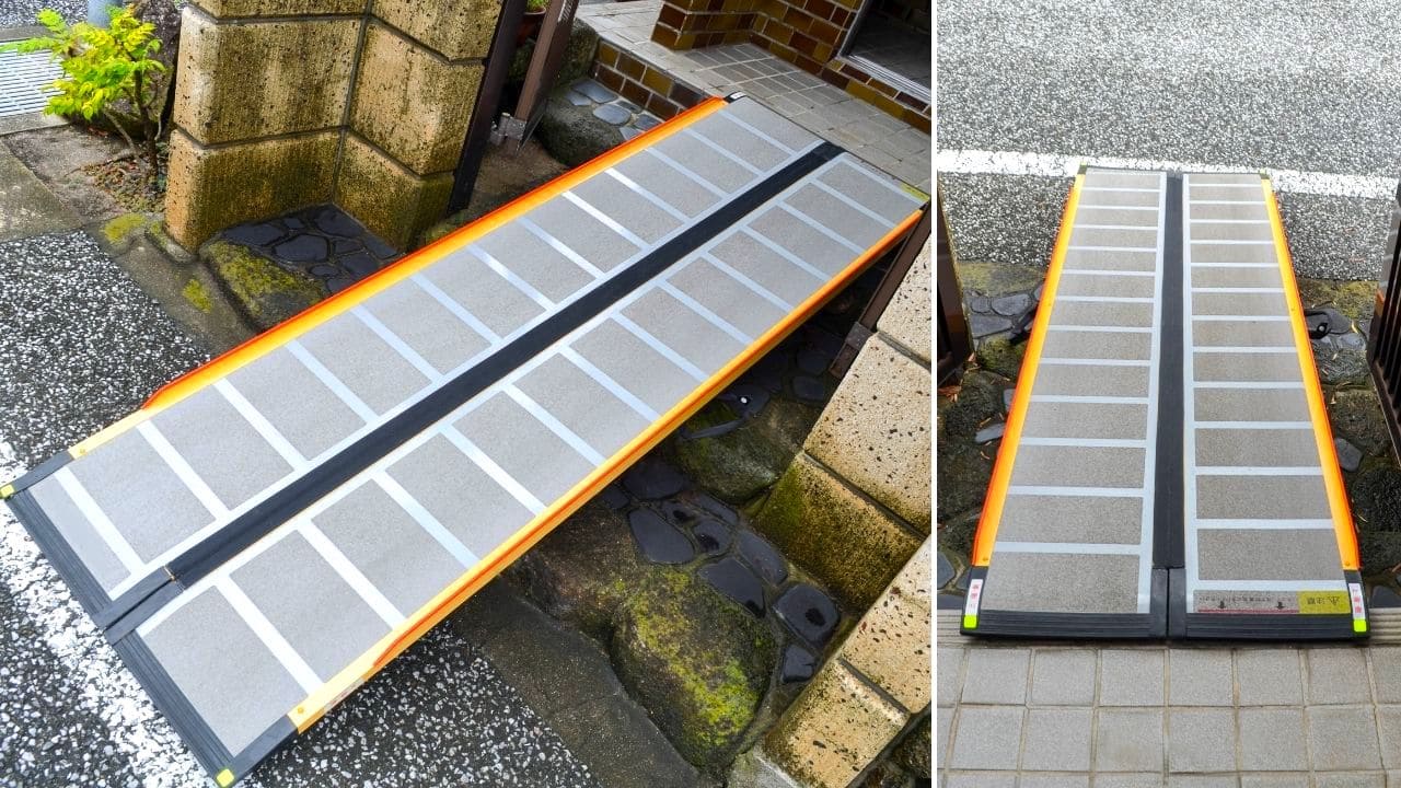 玄関ポーチまでスロープを後付けした写真