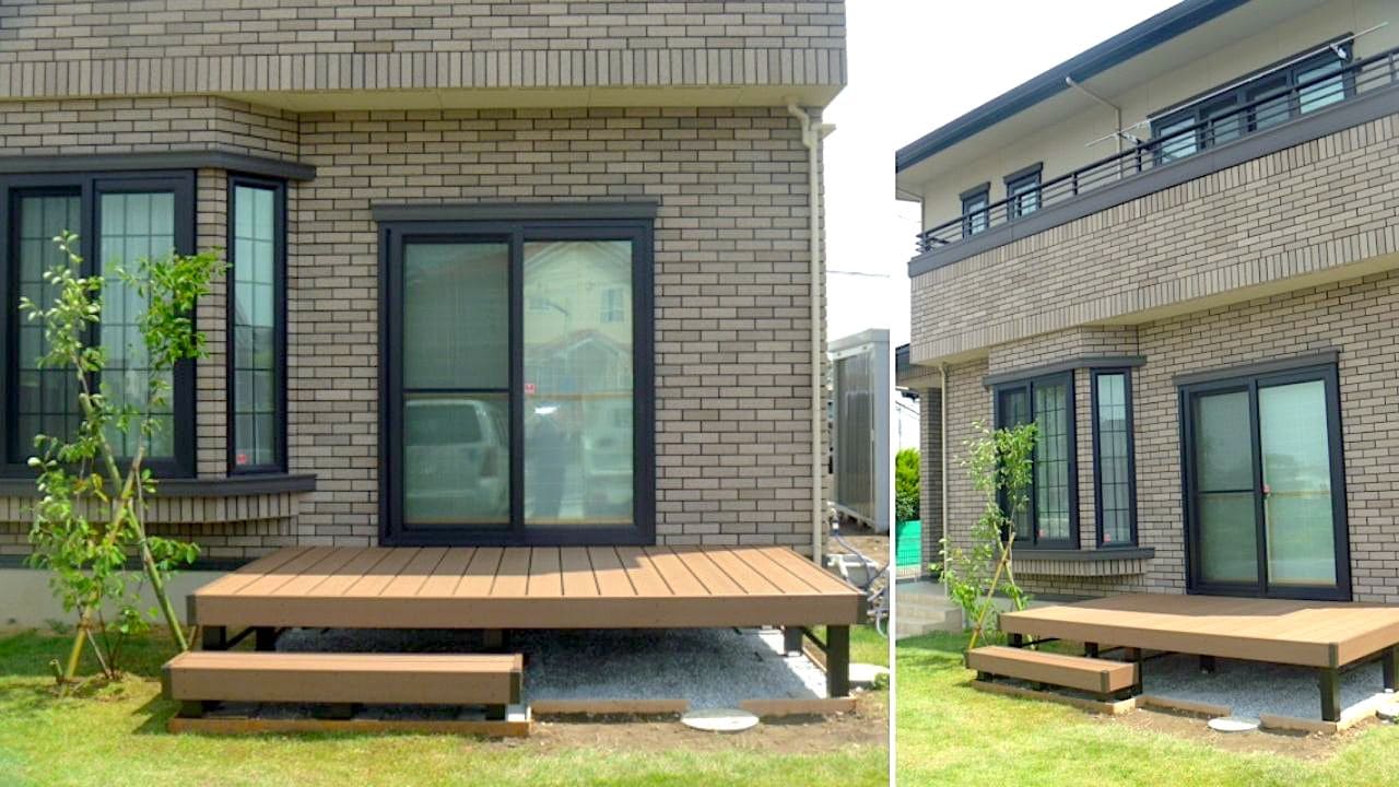 バーベキューができるおしゃれな庭施工例