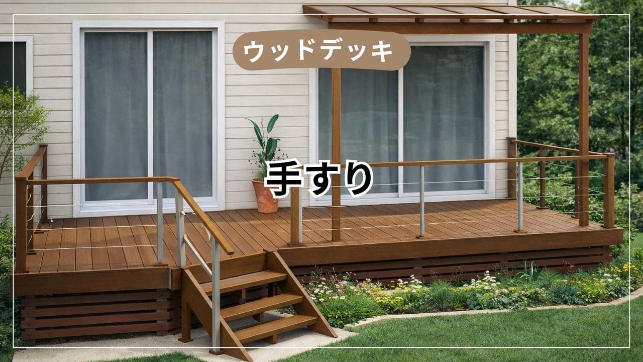 ウッドデッキに手すりは必要？【後付けできる条件と選び方】