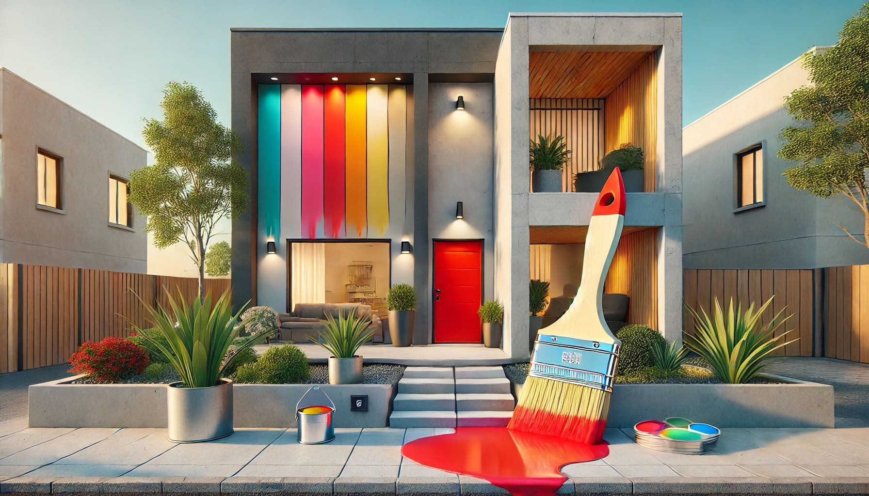 外構エクステリアと色