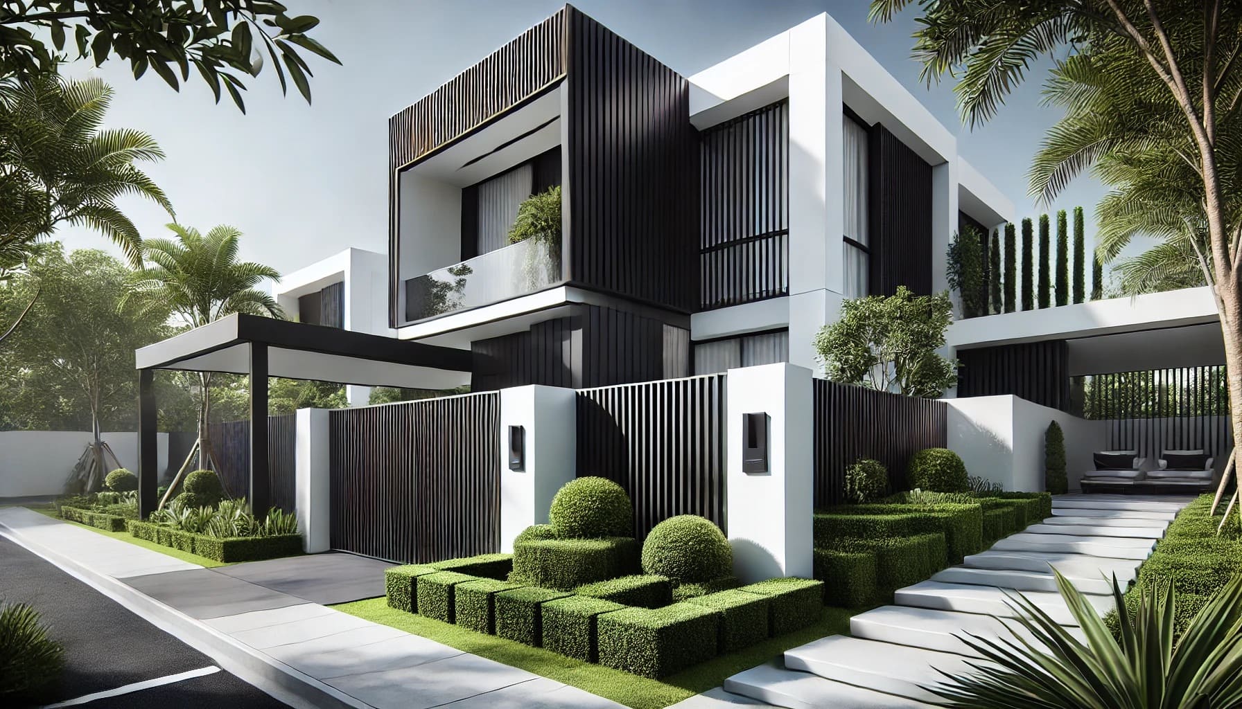 外構エクステリアと色