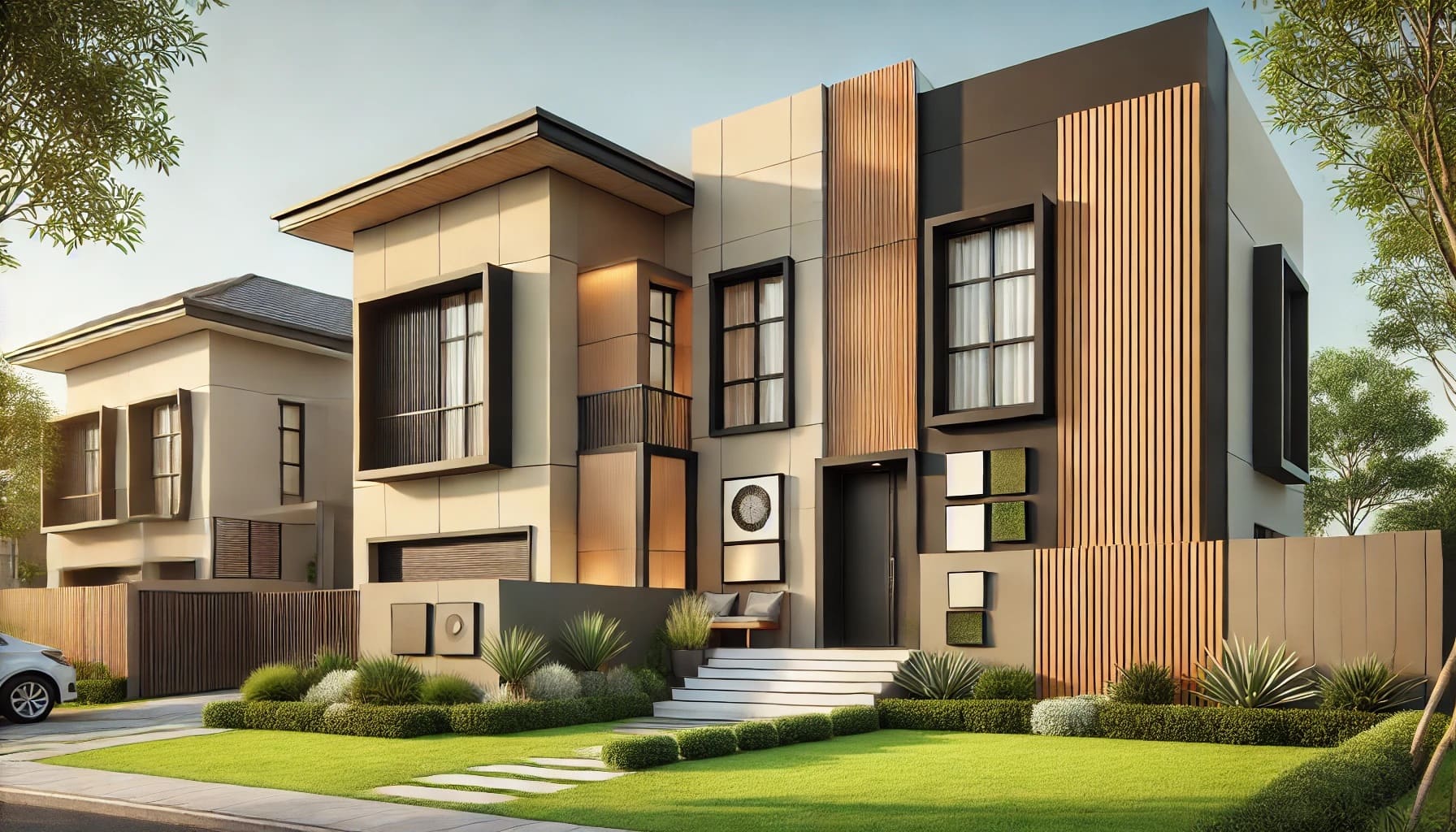 外構エクステリアと色