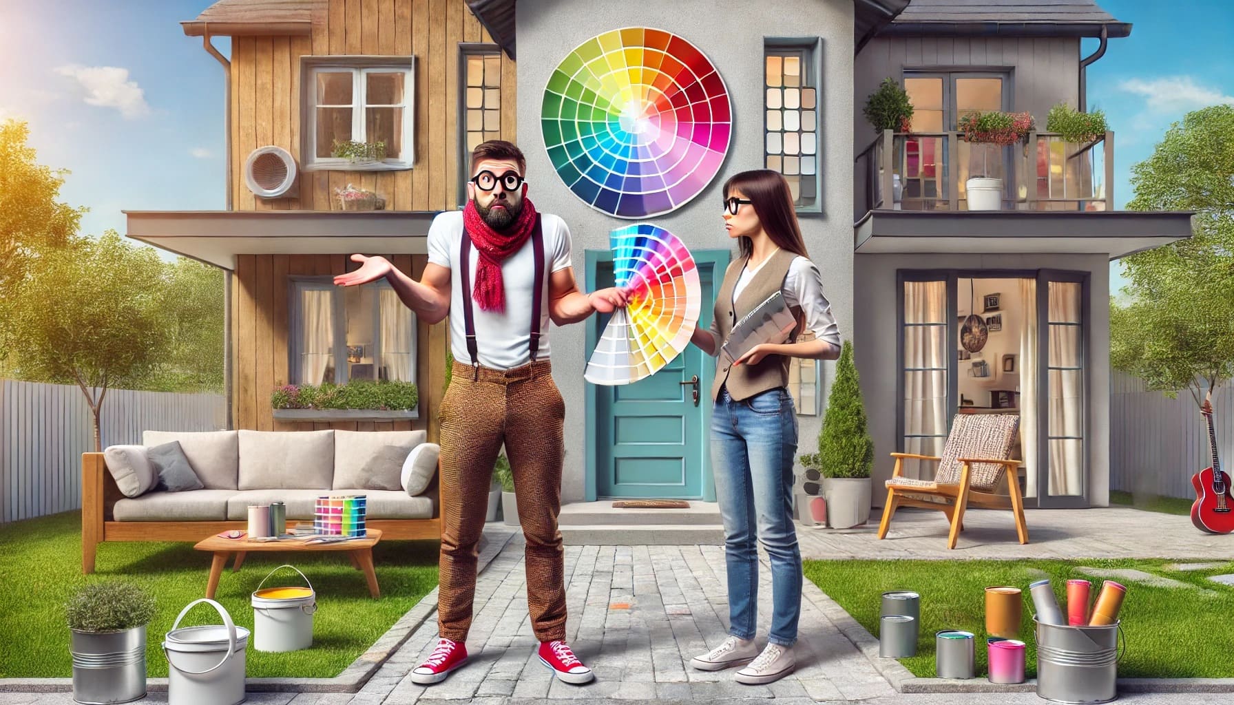 外構エクステリアと色