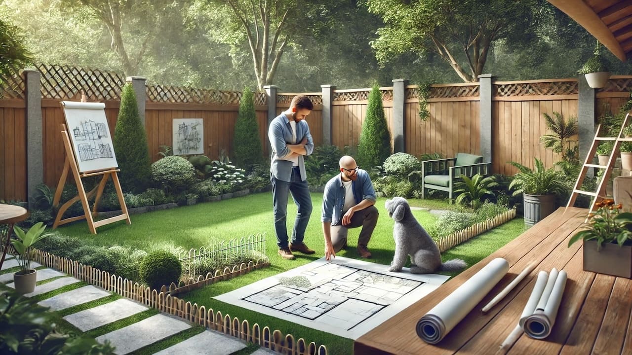 犬用に庭をリフォーム