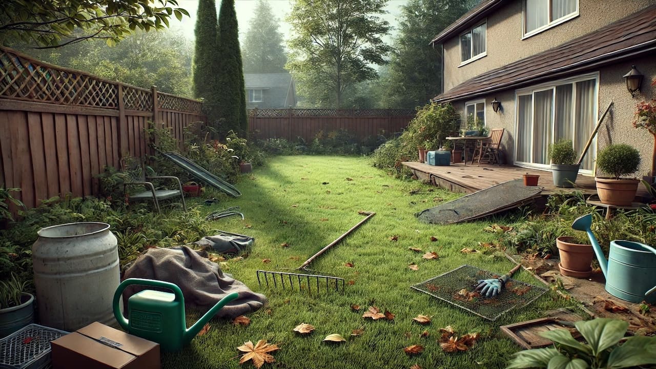 荒れた庭のリフォーム