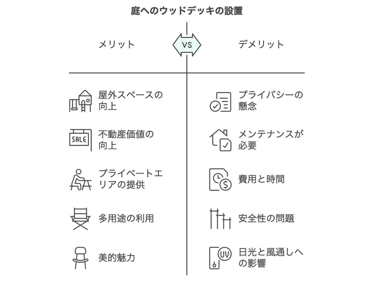 庭リフォームでウッドデッキを設置