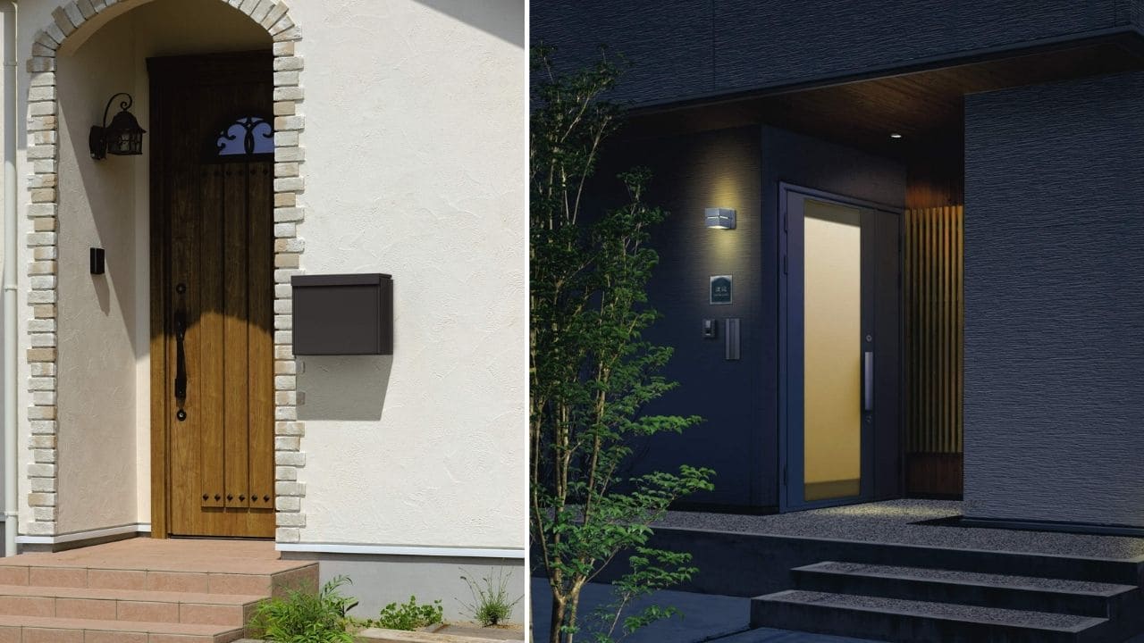 外壁に表札をつけた画像