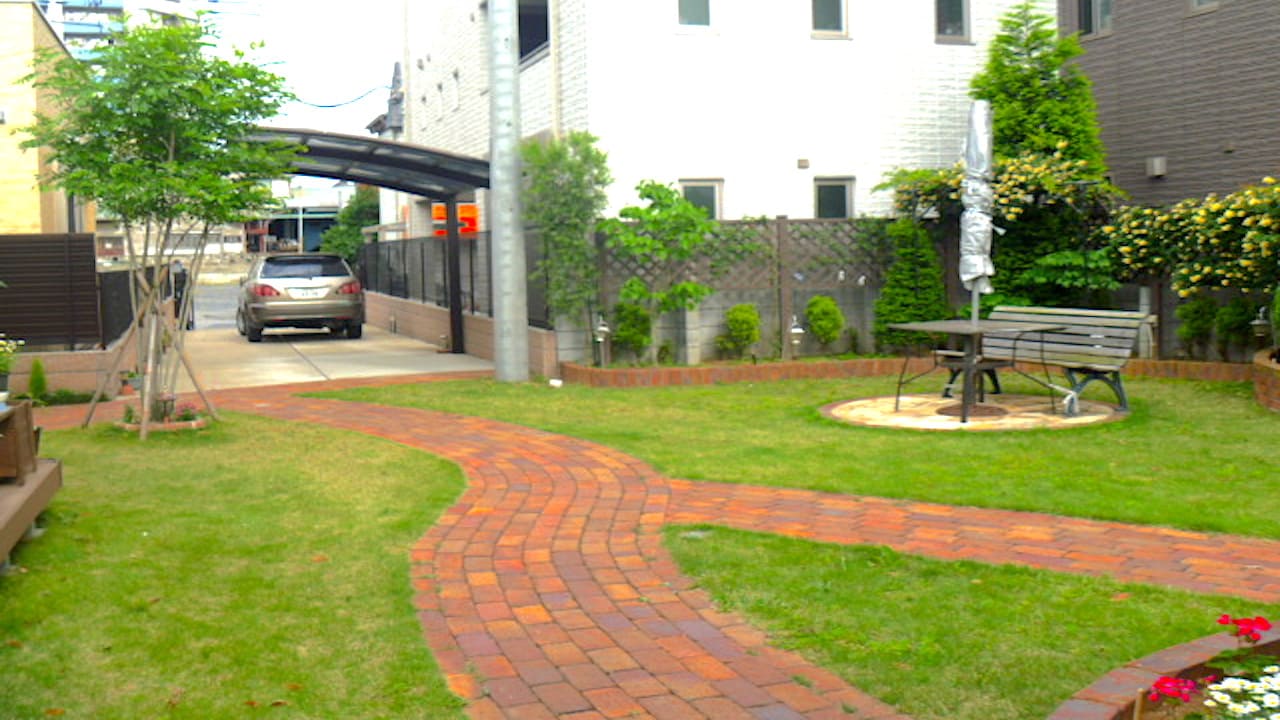 アプローチの外構施工例