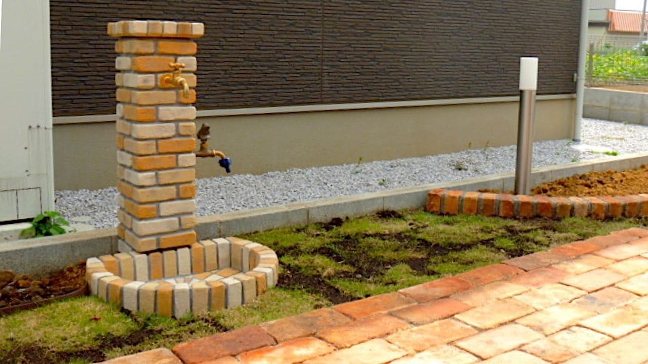 バーベキューができるおしゃれな庭施工例