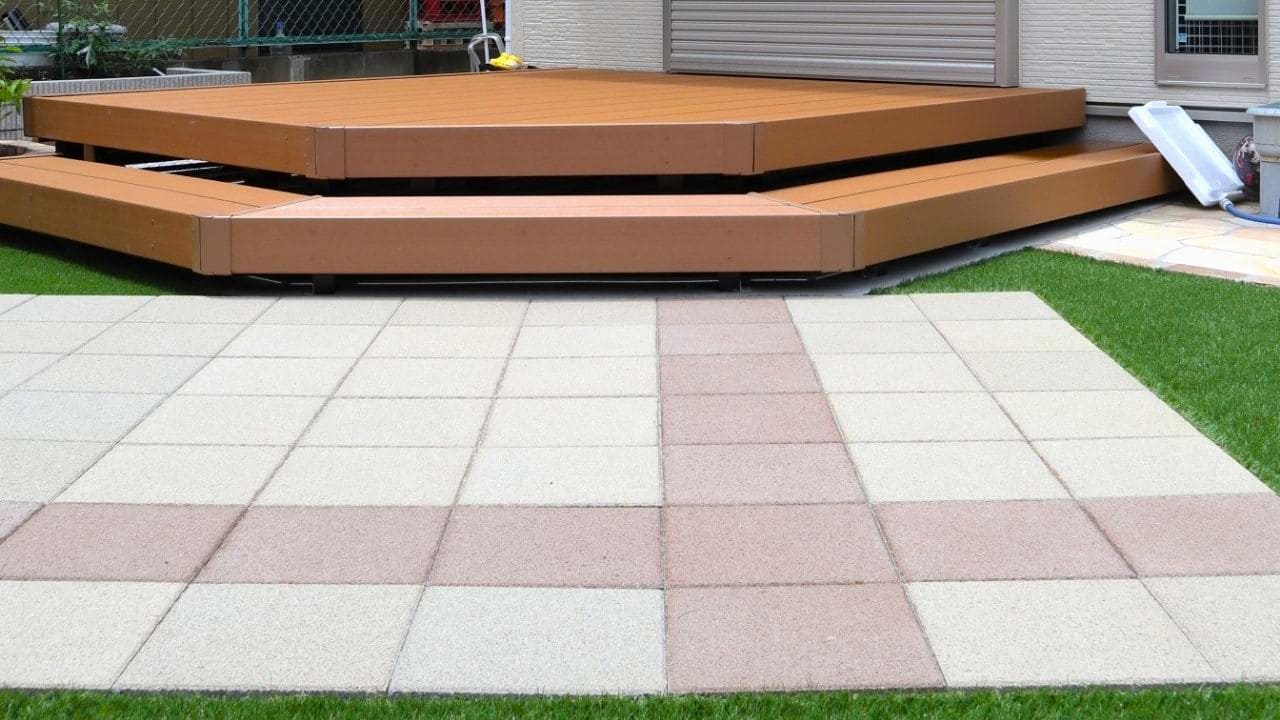 バーベキューができるおしゃれな庭施工例