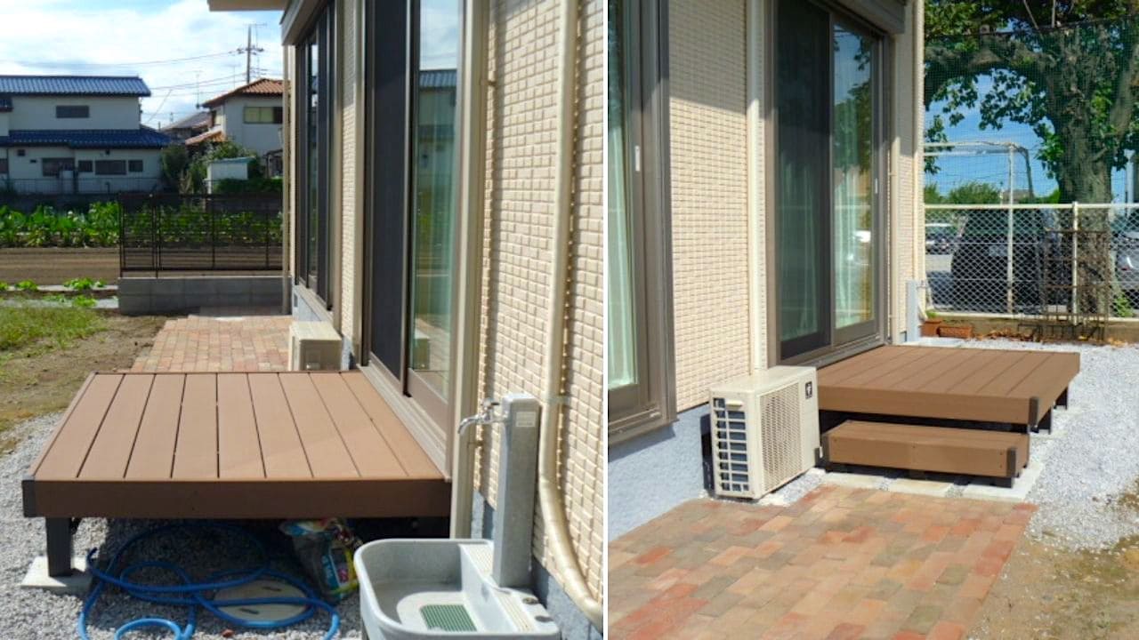 バーベキューができるおしゃれな庭施工例